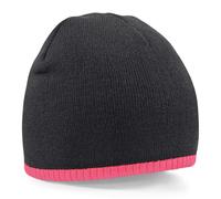 Beechfield Men's Plain Basic Knitted Winter Beanie Hat in Black Beechfield Black One Size