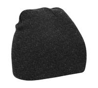 Beechfield Men's Plain Basic Knitted Winter Beanie Hat in Charcoal Beechfield Charcoal One Size