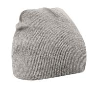 Beechfield Men's Plain Basic Knitted Winter Beanie Hat in Grey Beechfield Grey One Size