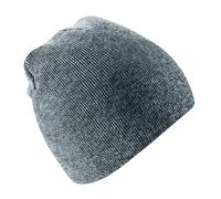 Beechfield Men's Plain Basic Knitted Winter Beanie Hat in Grey Beechfield Grey One Size