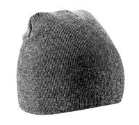 Beechfield Men's Plain Basic Knitted Winter Beanie Hat in Mid Grey Beechfield Mid Grey One Size