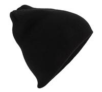 Beechfield Men's Plain Basic Knitted Winter Beanie Hat in True Black Beechfield True Black One Size