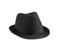 Beechfield Men's Plain Black Fedora | Size: S/M Beechfield Black S/M