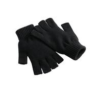 Beechfield Men's Plain Fingerless Gloves in Black | Size: Large/XL Beechfield Black L/XL