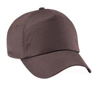 Beechfield Men's Plain Original 5 Panel Baseball Cap in Chocolate Beechfield Chocolate One Size