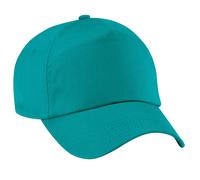 Beechfield Men's Plain Original 5 Panel Baseball Cap in Emerald Beechfield Emerald One Size