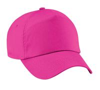 Beechfield Men's Plain Original 5 Panel Baseball Cap in Fuchsia Beechfield Fuchsia One Size