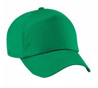 Beechfield Men's Plain Original 5 Panel Baseball Cap in Green Beechfield Green One Size