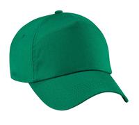 Beechfield Men's Plain Original 5 Panel Baseball Cap in Green Beechfield Green One Size