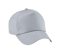 Beechfield Men's Plain Original 5 Panel Baseball Cap in Light Grey Beechfield Light Grey One Size