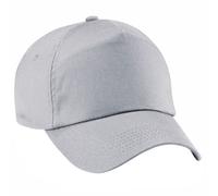 Beechfield Men's Plain Original 5 Panel Baseball Cap in Light Grey Beechfield Light Grey One Size