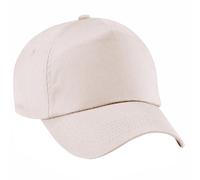 Beechfield Men's Plain Original 5 Panel Baseball Cap in Light Sand Beechfield Light Sand One Size
