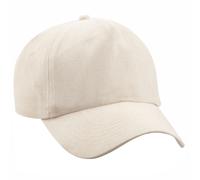 Beechfield Men's Plain Original 5 Panel Baseball Cap in Natural Beechfield Natural One Size