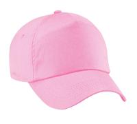 Beechfield Men's Plain Original 5 Panel Baseball Cap Pack of 2 in Pale Pink Beechfield Pale Pink One Size