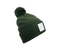 Beechfield Men's Pom Pom Beanie in Dark Olive Beechfield Dark Olive One Size
