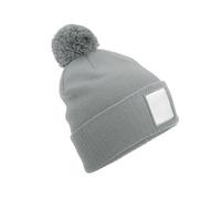 Beechfield Men's Pom Pom Beanie in Pale Grey Beechfield Pale Grey One Size