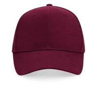 Beechfield Men's Pro-Style Brushed Cotton Heavy Cap in Burgundy Beechfield Burgundy One Size
