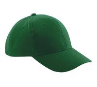 Beechfield Men's Pro-Style Heavy Brushed Cotton Baseball Cap Headwear in Green Beechfield Green One Size