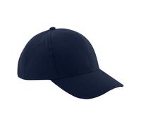 Beechfield Men's Pro-Style Heavy Brushed Cotton Baseball Cap Headwear in Mid Navy Beechfield Mid Navy One Size