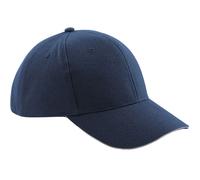 Beechfield Men's Pro-Style Heavy Brushed Cotton Baseball Cap Headwear in Navy Beechfield Navy One Size