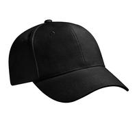 Beechfield Men's Pro-Style Heavy Brushed Cotton Baseball Cap Headwear Pack of 2 in Black Beechfield Black One Size