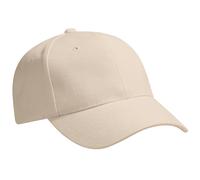 Beechfield Men's Pro-Style Heavy Brushed Cotton Baseball Cap Headwear Pack of 2 in Stone Beechfield Stone One Size