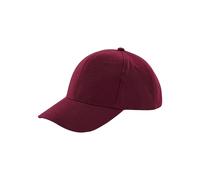 Beechfield Men's Pro-Style Heavy Brushed Cotton Baseball Cap in Burgundy Beechfield Burgundy One Size