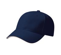 Beechfield Men's Pro-Style Heavy Brushed Cotton Baseball Cap in Navy Beechfield Navy One Size
