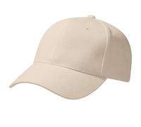 Beechfield Men's Pro-Style Heavy Brushed Cotton Baseball Cap in Stone Beechfield Stone One Size