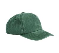 Beechfield Men's Relaxed Vintage Baseball Cap in Bottle Green Beechfield Bottle Green One Size