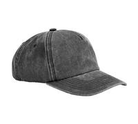 Beechfield Men's Relaxed Vintage Baseball Cap in Dark Grey Beechfield Dark Grey One Size