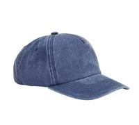 Beechfield Men's Relaxed Vintage Baseball Cap in Mid Blue Beechfield Mid Blue One Size