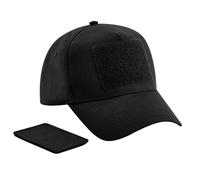Beechfield Men's Removable Patch Baseball Cap in Black Beechfield Black One Size