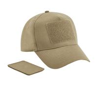 Beechfield Men's Removable Patch Baseball Cap in Light Brown Beechfield Light Brown One Size
