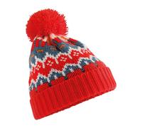 Beechfield Men's Retro Skiing Beanie in Red Beechfield Red One Size