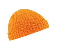 Beechfield Men's Retro Trawler Winter Beanie Hat in Orange Beechfield Orange One Size
