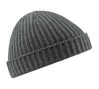 Beechfield Men's Retro Trawler Winter Beanie Hat in Pale Grey Beechfield Pale Grey One Size
