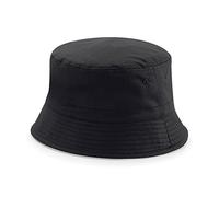 Beechfield Mens Reversible Bucket Hat Black/Light Grey L/XL