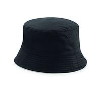 Beechfield Mens Reversible Bucket Hat Black/Light Grey S/M