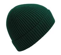 Beechfield Men's Rib Knit Beanie in Bottle Green Beechfield Bottle Green One Size