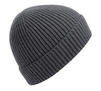 Beechfield Men's Rib Knit Beanie in Dark Grey Beechfield Dark Grey One Size