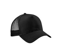 Beechfield Men's Snapback Trucker Cap in Black Beechfield Black One Size