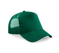 Beechfield Men's Snapback Trucker Cap in Bottle Green Beechfield Bottle Green One Size