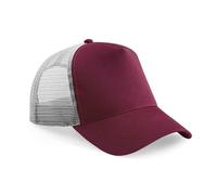 Beechfield Men's Snapback Trucker Cap in Burgundy Beechfield Burgundy One Size