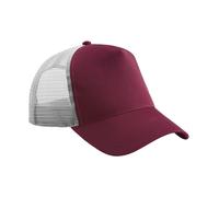 Beechfield Men's Snapback Trucker Cap in Burgundy Beechfield Burgundy One Size