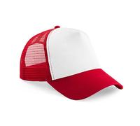Beechfield Men's Snapback Trucker Cap in Crimson Beechfield Crimson One Size