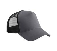 Beechfield Men's Snapback Trucker Cap in Grey Beechfield Grey One Size