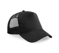 Beechfield Men's Snapback Trucker Cap in Jet Black Beechfield Jet Black One Size