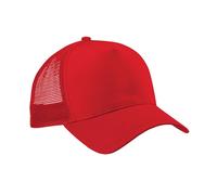 Beechfield Men's Snapback Trucker Cap in Light Red Beechfield Light Red One Size