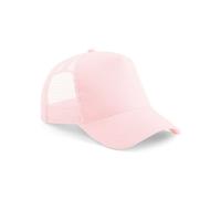 Beechfield Men's Snapback Trucker Cap in Pale Pink Beechfield Pale Pink One Size